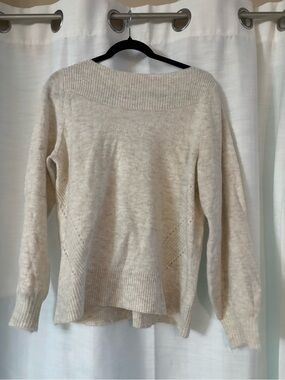 Cream boatneck Sweater - reitmans